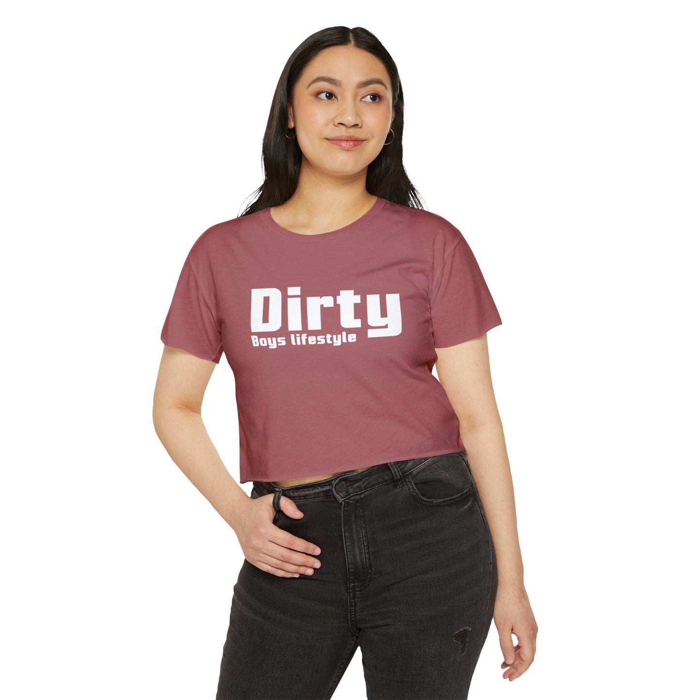 Dirty Boys Lifestyle Logo Crop Top | Women’s Graphic Shirt