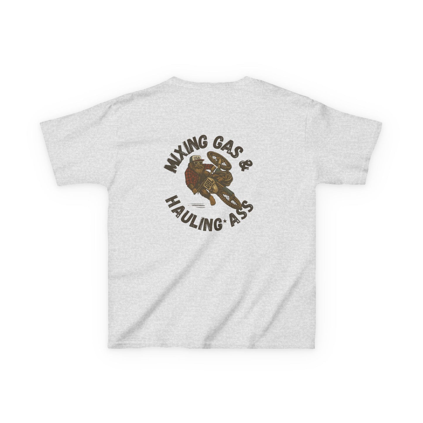 Dirty Boys Lifestyle “Mixing Gas & Hauling Ass” Youth Tee | Kids Moto Graphic Shirt
