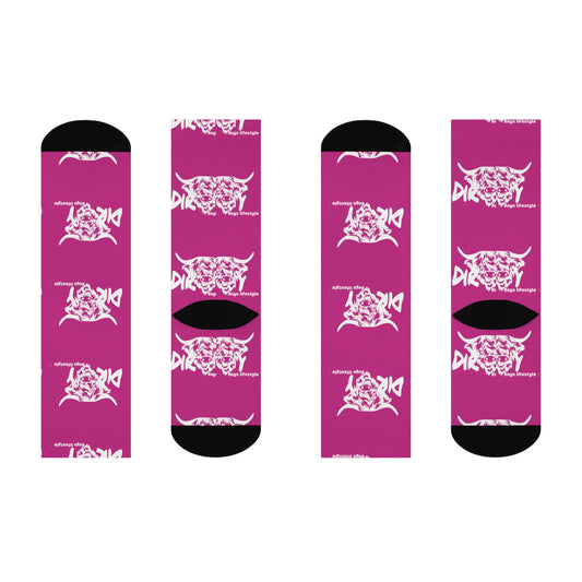 Dirty Boys Lifestyle “Dirty Cow” Crew Socks | Fun Graphic Cushioned Unisex