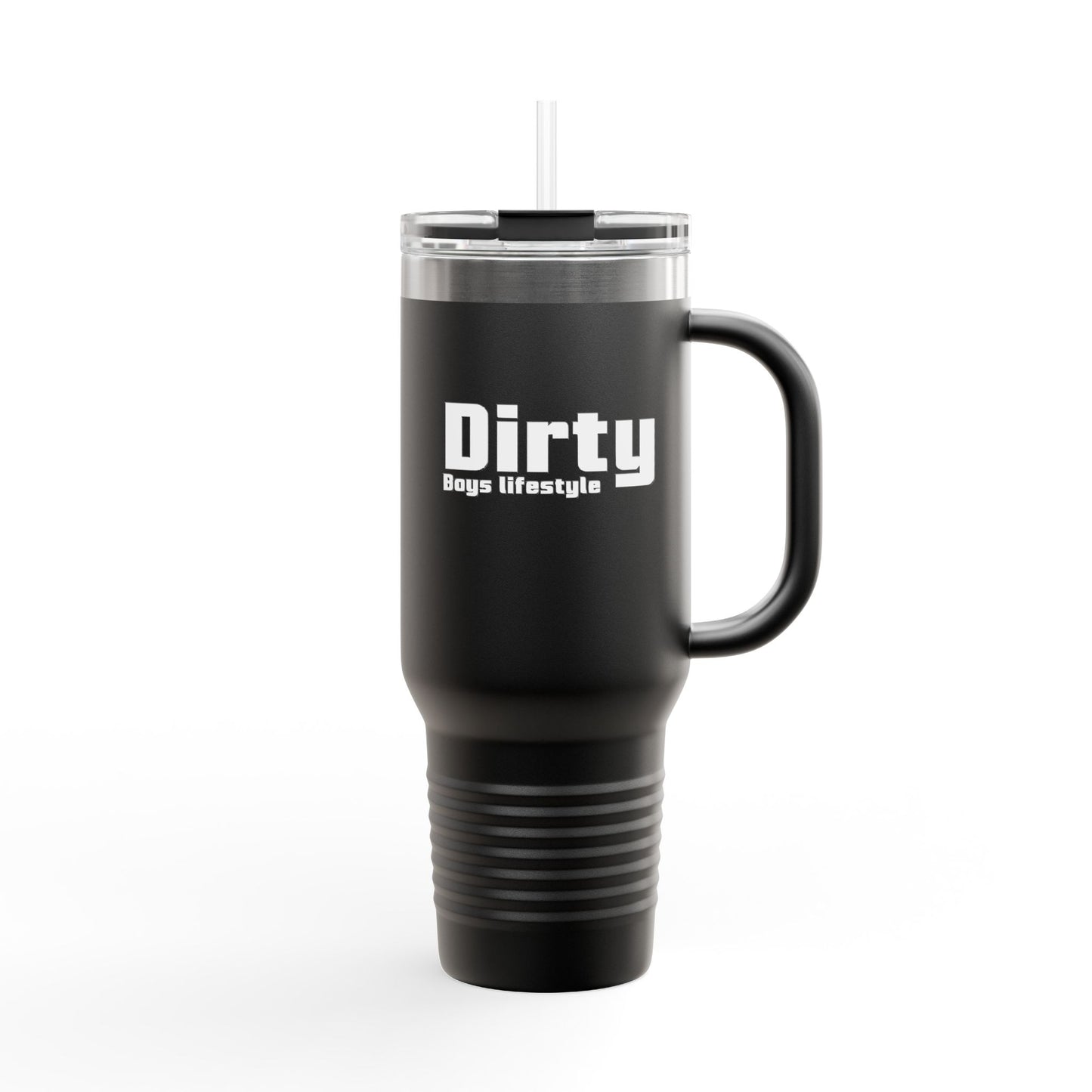 Dirty Boys Lifestyle 40oz Insulated Travel Mug | Stainless Steel Tumbler with Handle