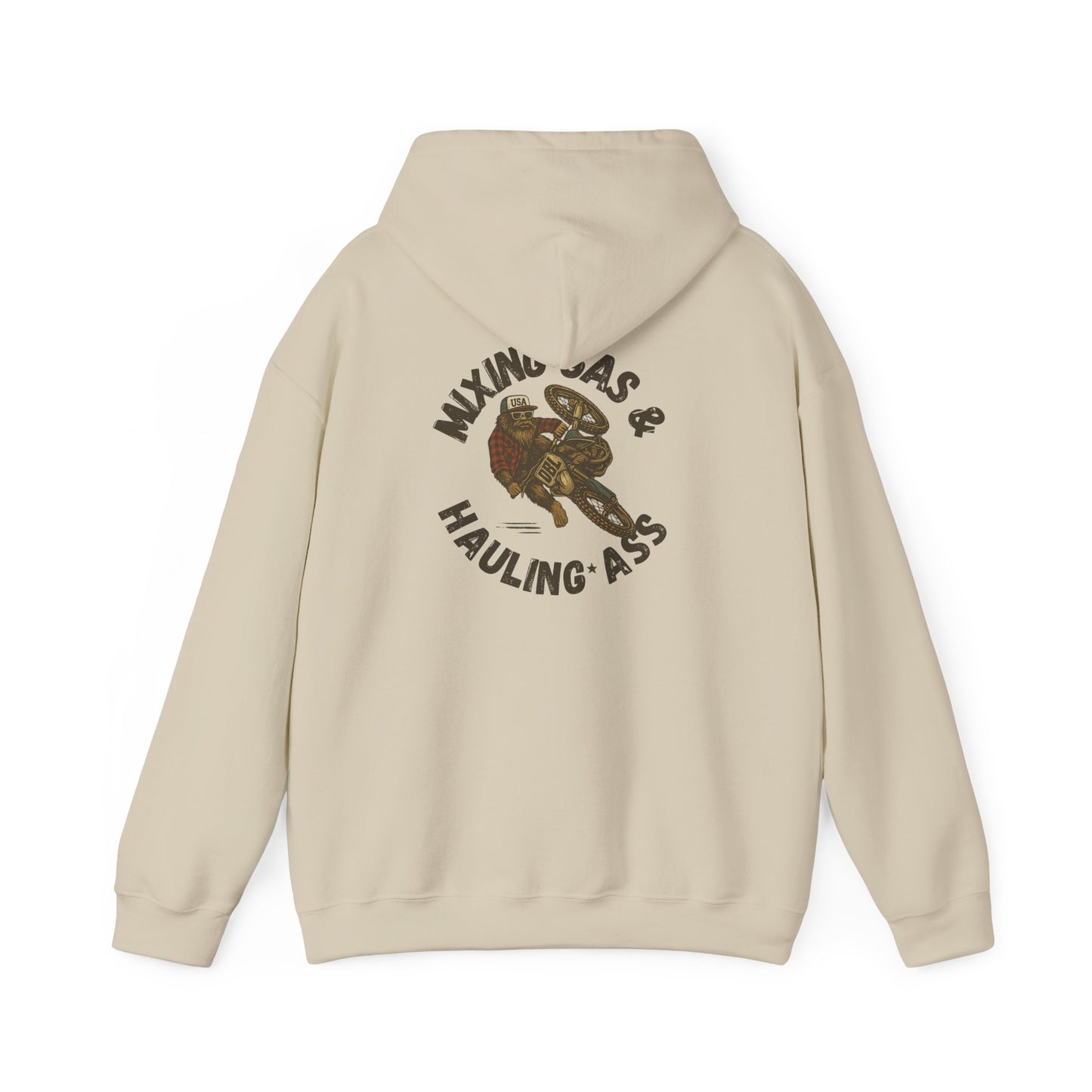 Dirty Boys Lifestyle “Mixing Gas & Hauling Ass” Hoodie | Unisex Moto Graphic Sweatshirt