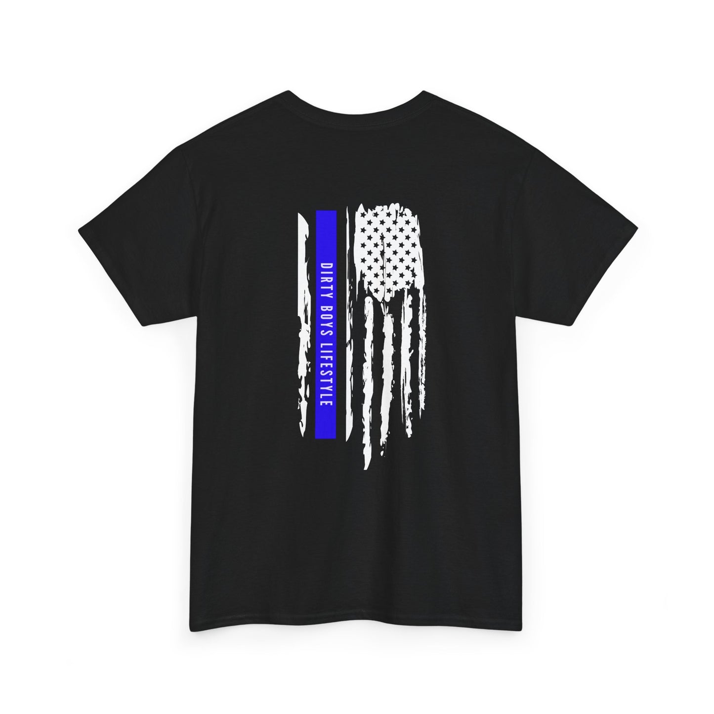 Dirty Boys Lifestyle “Blue Line Flag” Tee | Unisex Patriotic Police Support Shirt