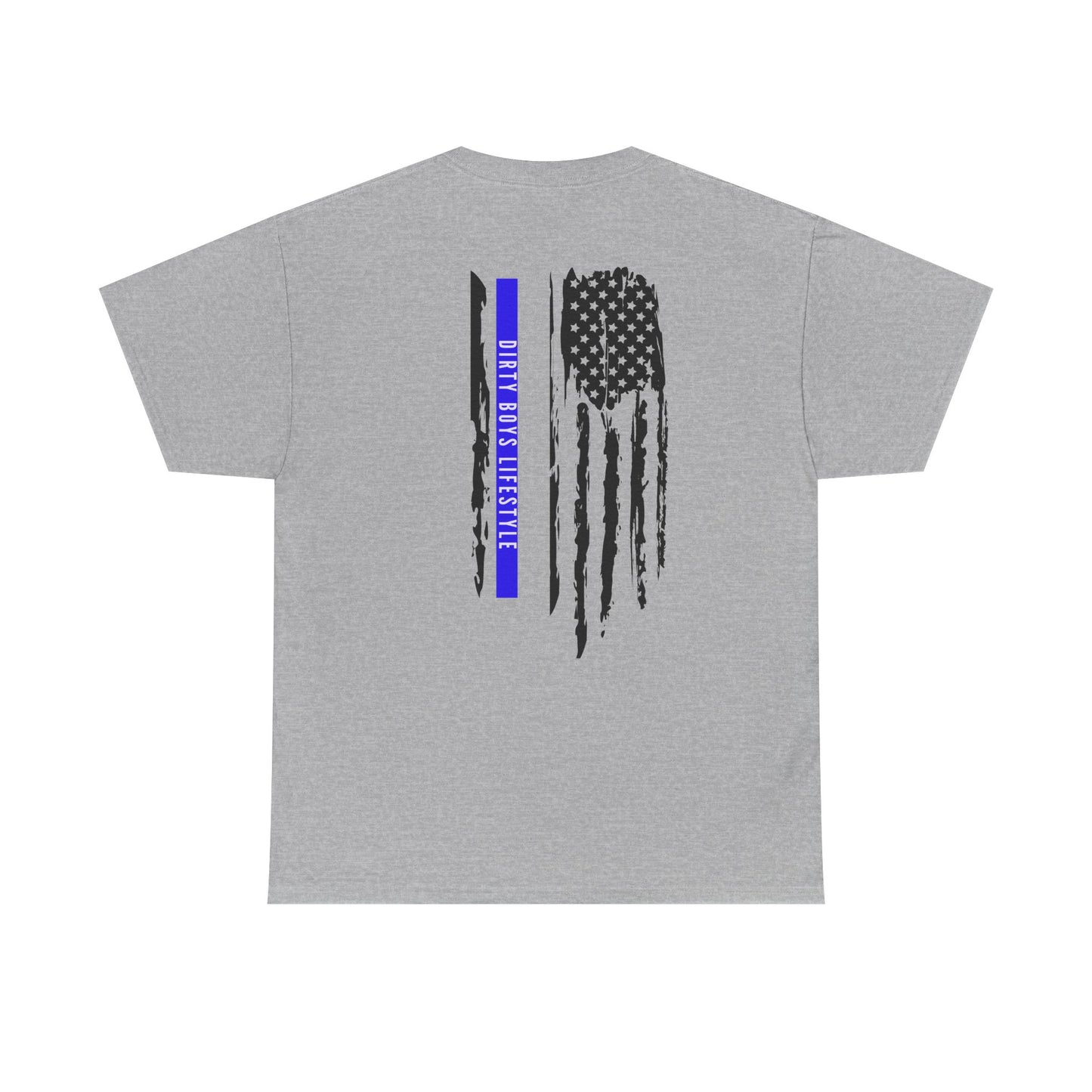 Dirty Boys Lifestyle “Blue Line Flag” Tee | Unisex Patriotic Police Support Shirt