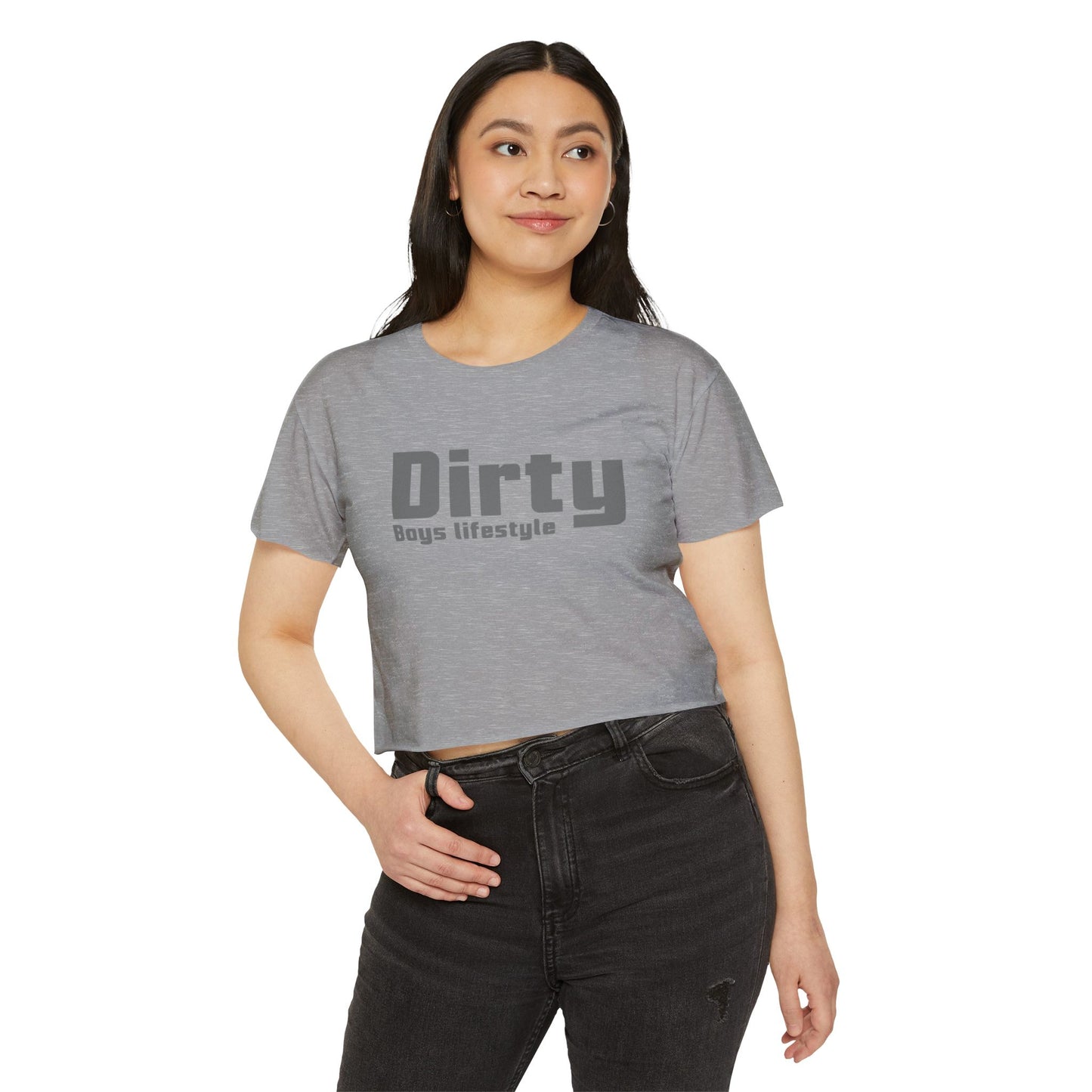 Dirty Boys Lifestyle Logo Crop Top | Women’s Graphic Shirt