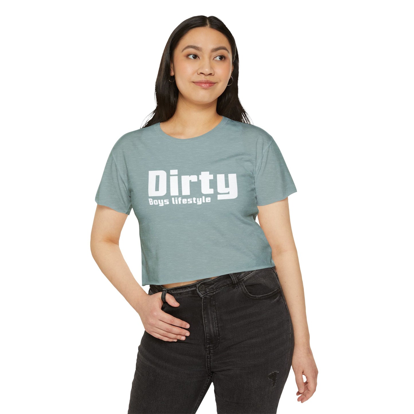 Dirty Boys Lifestyle Logo Crop Top | Women’s Graphic Shirt
