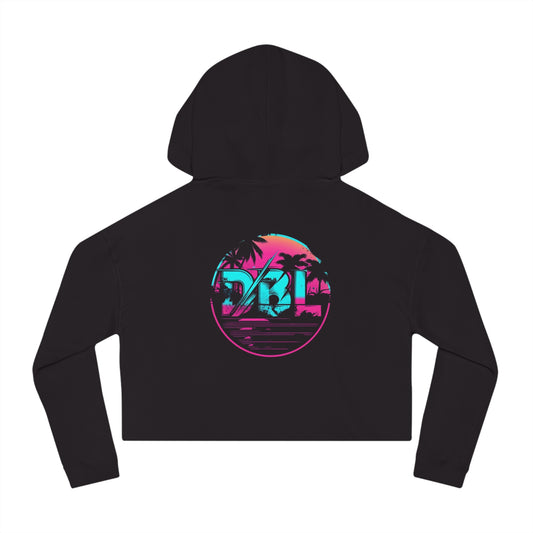 Dirty Boys Lifestyle “Miami Vice” Women’s Cropped Hoodie | Retro Graphic Sweatshirt