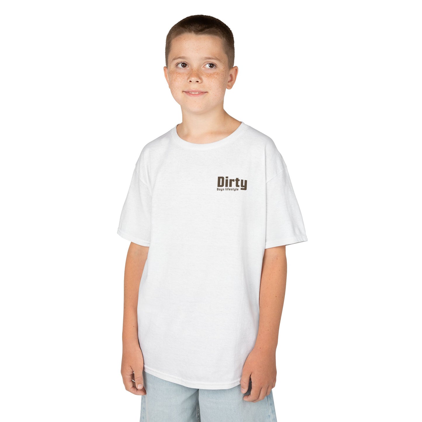 Dirty Boys Lifestyle “Mixing Gas & Hauling Ass” Youth Tee | Kids Moto Graphic Shirt