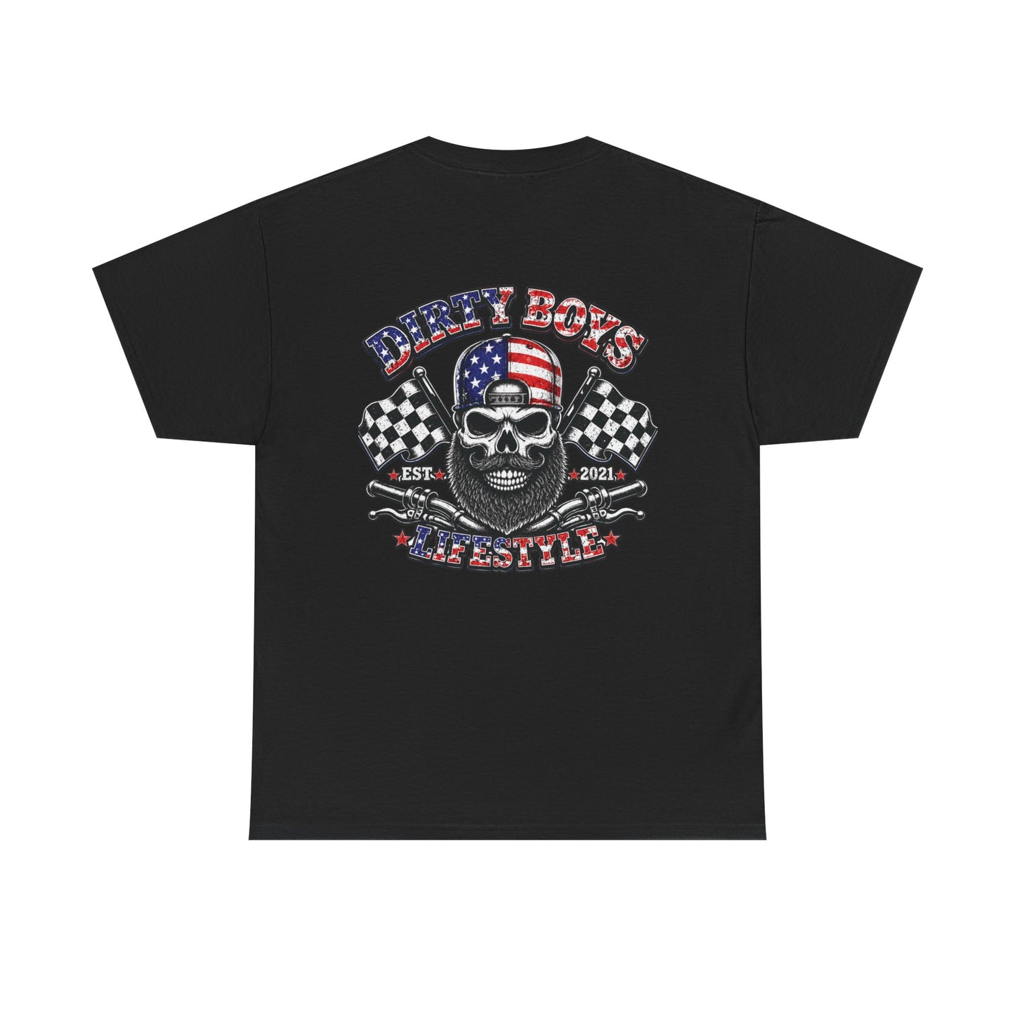DBL Skull & Flags Tee | Motocross Racing T-Shirt