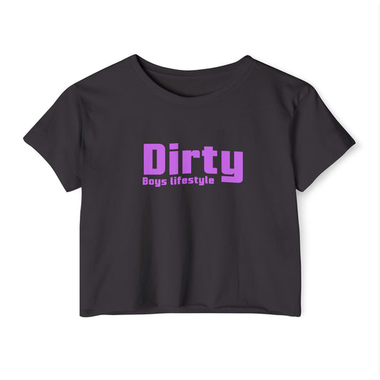 Dirty Boys Lifestyle Logo Crop Top | Women’s Graphic Shirt