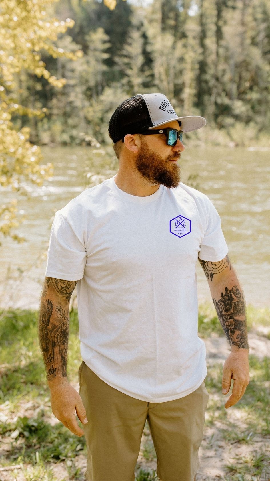 Dirty Boys Lifestyle “Blue Line Flag” Tee | Unisex Patriotic Police Support Shirt