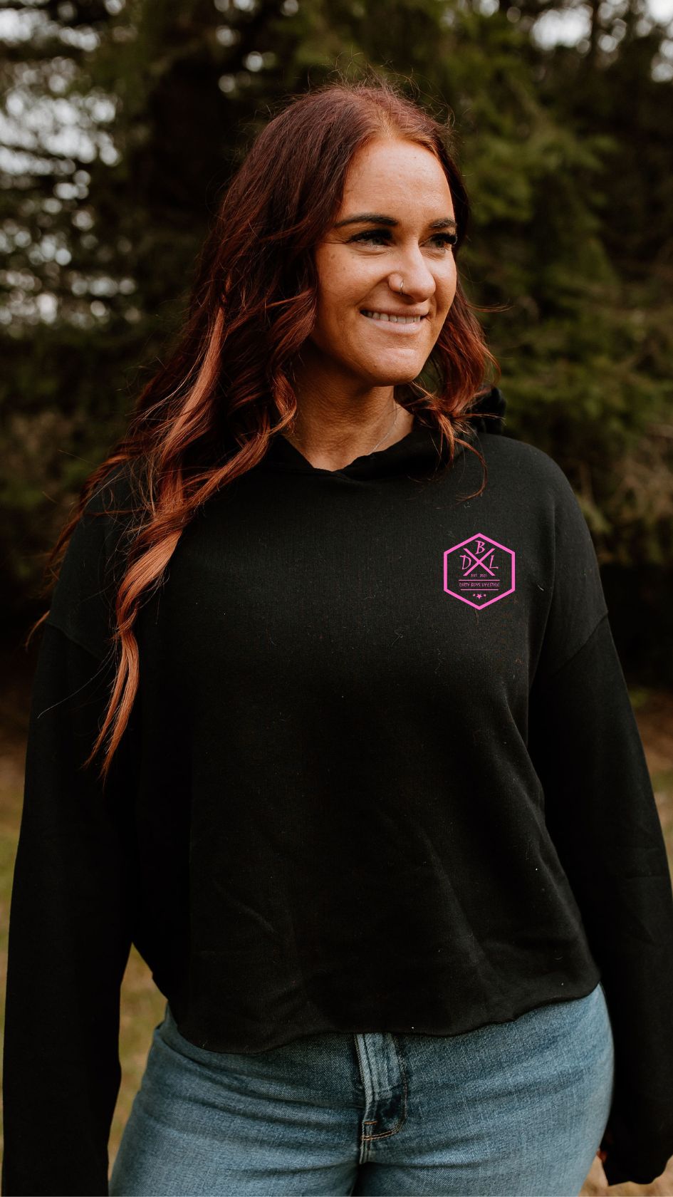 Dirty Boys Lifestyle “Miami Vice” Women’s Cropped Hoodie | Retro Graphic Sweatshirt