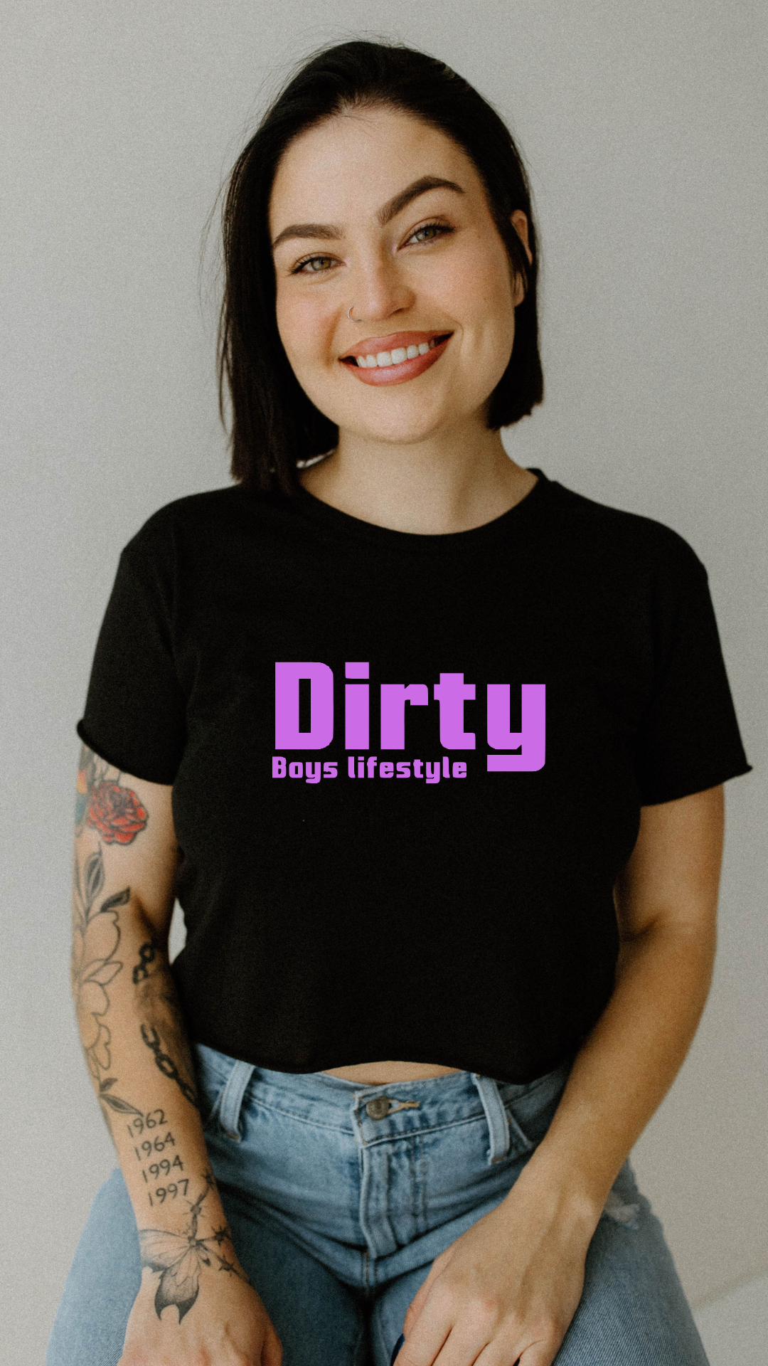 Dirty Boys Lifestyle Logo Crop Top | Women’s Graphic Shirt