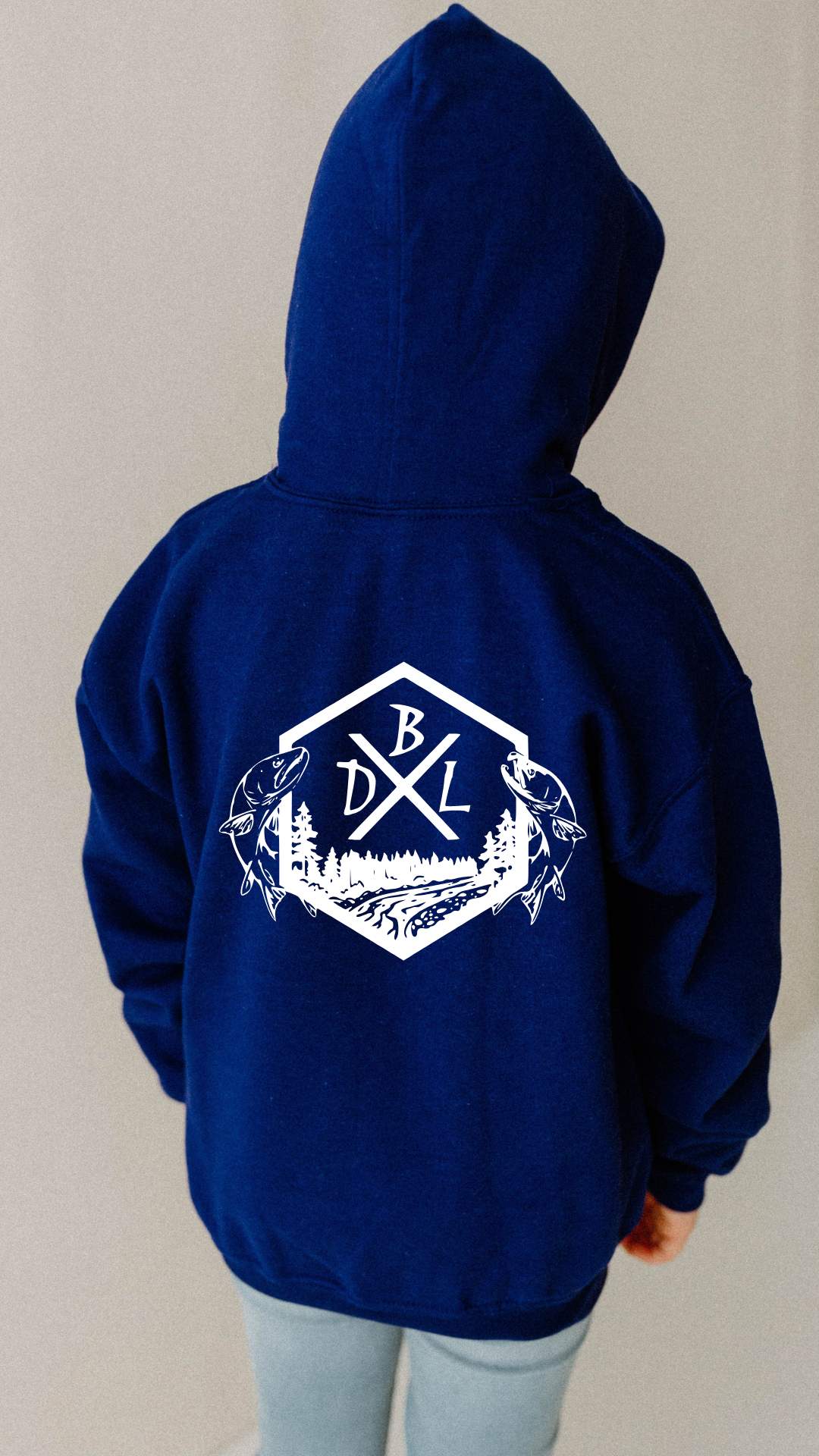 Dirty Boys Lifestyle “DBL Fish” Youth Hoodie | Kids Outdoor Graphic Sweatshirt