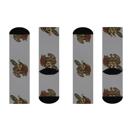 Dirty Boys Lifestyle Sasquatch Crew Socks | Moto Graphic Cushioned Unisex