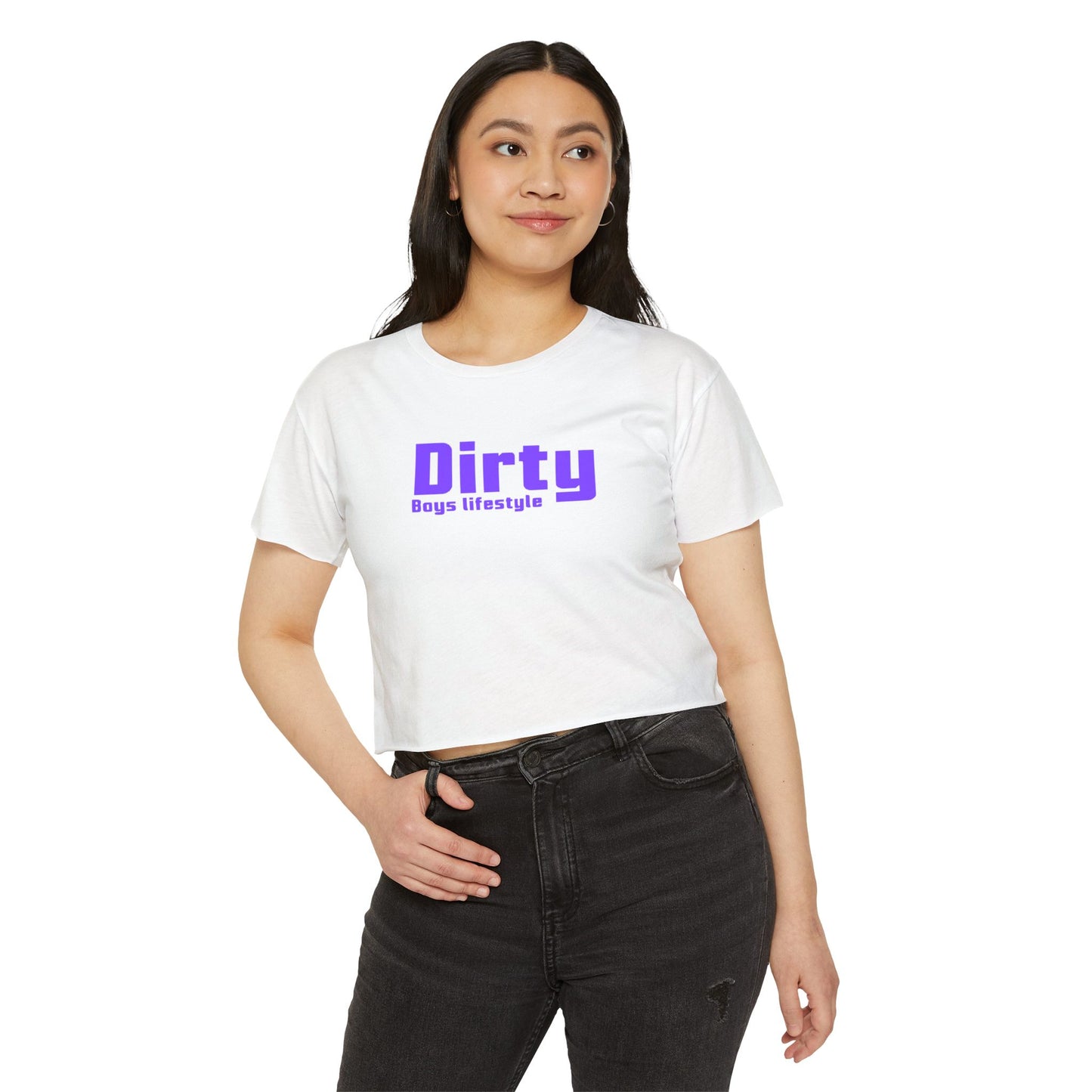 Dirty Boys Lifestyle Logo Crop Top | Women’s Graphic Shirt