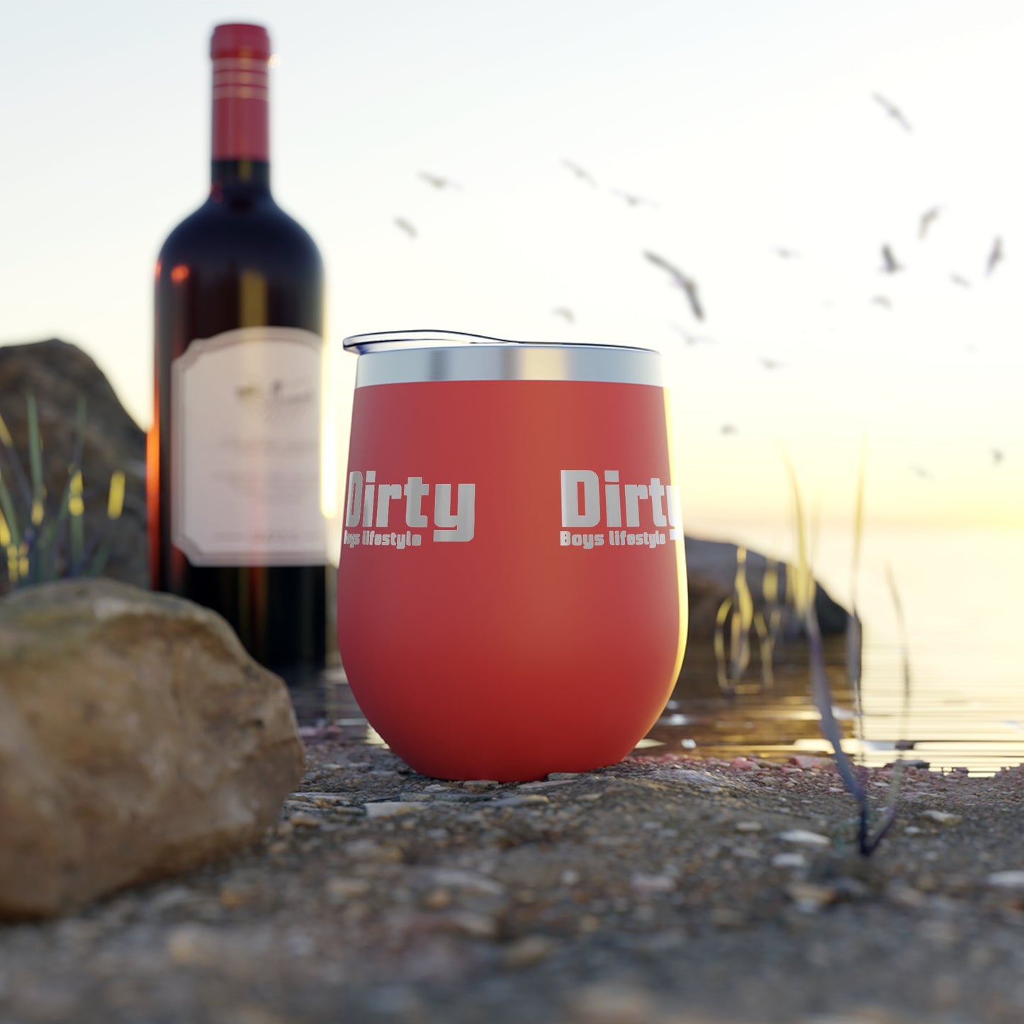 Dirty Boys Lifestyle Wine Travel Mug | 12oz Copper Vacuum Insulated Cup