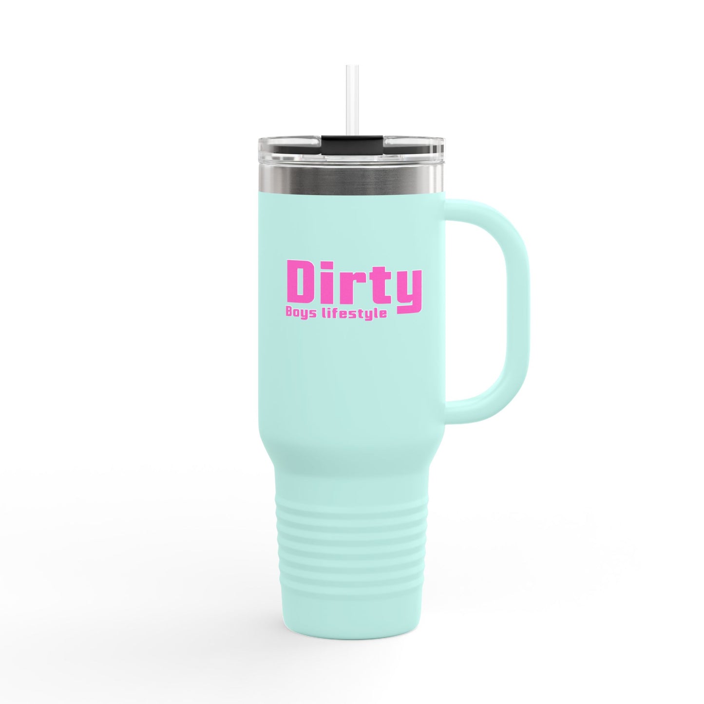 Dirty Boys Lifestyle 40oz Insulated Travel Mug | Stainless Steel Tumbler with Handle