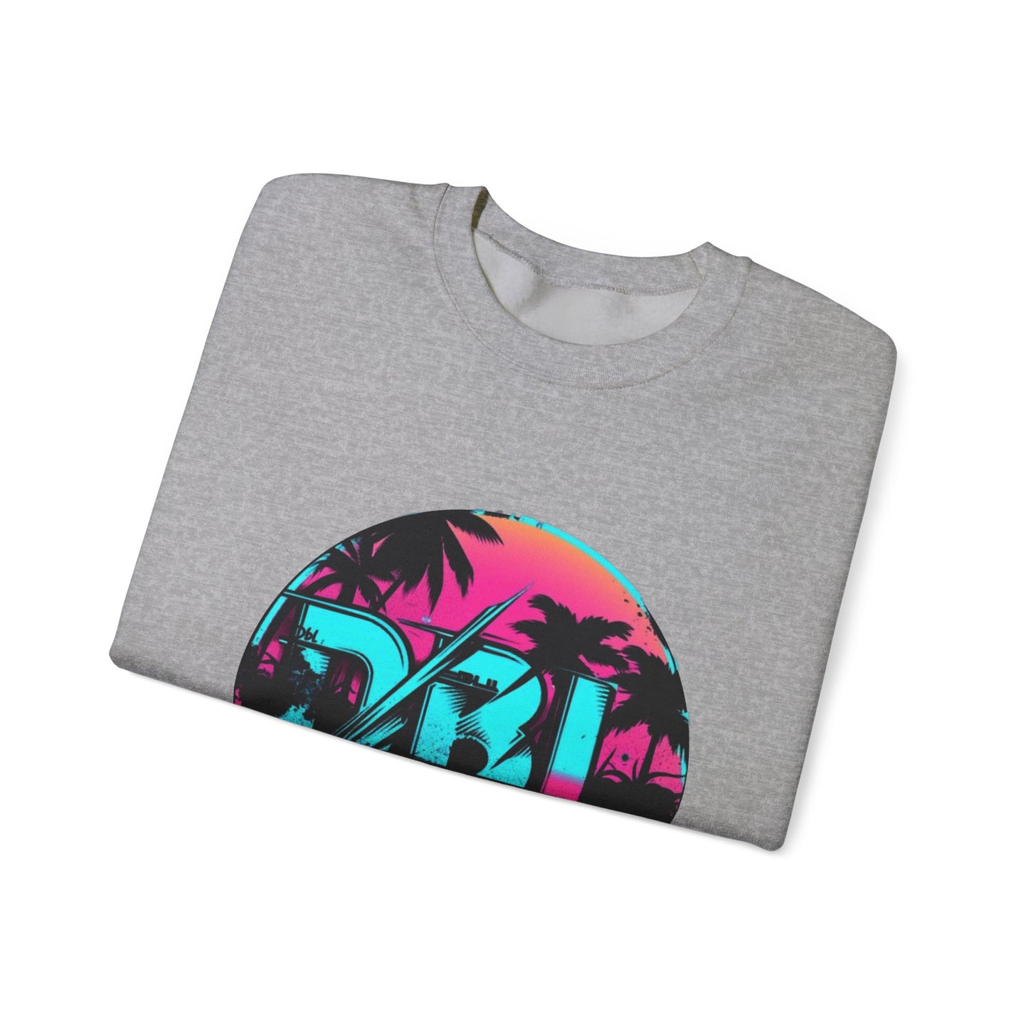 Dirty Boys Lifestyle “Miami Vice” Crewneck | Unisex Retro Graphic Sweatshirt