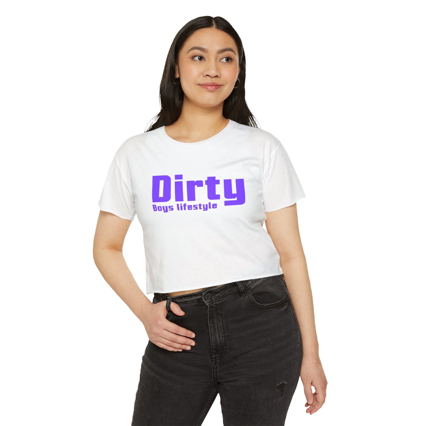 Dirty Boys Lifestyle Logo Crop Top | Women’s Graphic Shirt