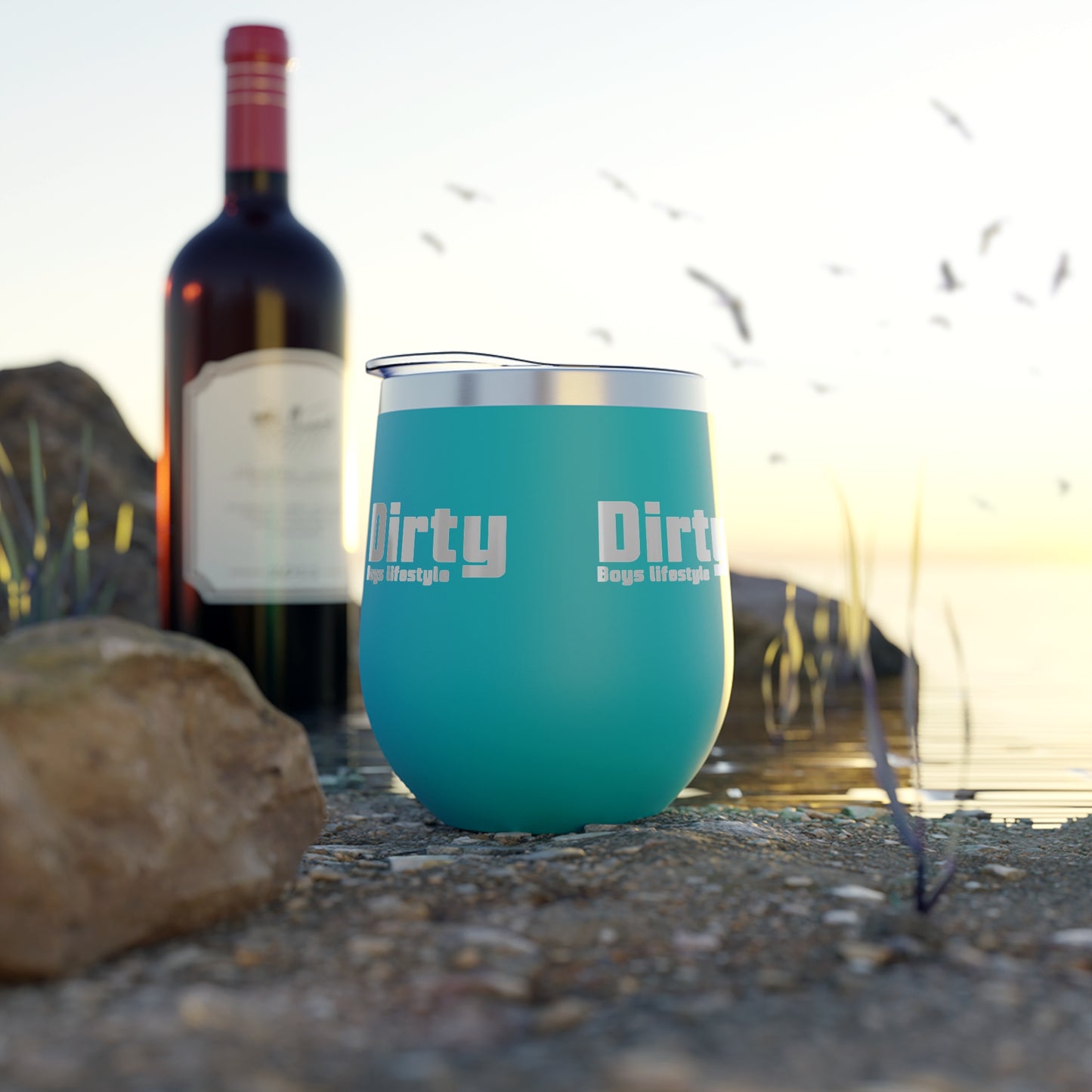 Dirty Boys Lifestyle Wine Travel Mug | 12oz Copper Vacuum Insulated Cup