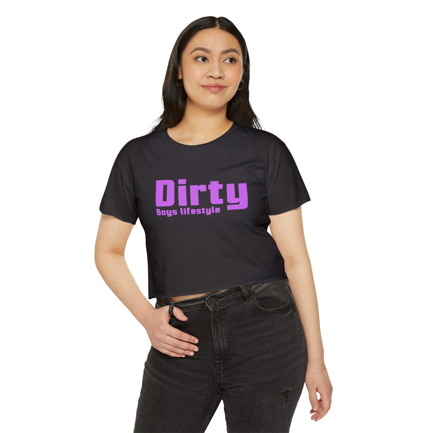 Dirty Boys Lifestyle Logo Crop Top | Women’s Graphic Shirt