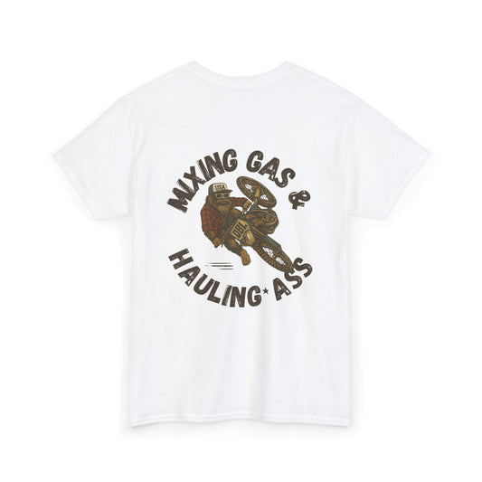 Dirty Boys Lifestyle “Mixing Gas & Hauling Ass” Tee | Unisex Moto Graphic Shirt