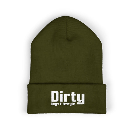 Dirty Boys Lifestyle Classic Cuffed Beanie | Embroidered Logo Knit Hat
