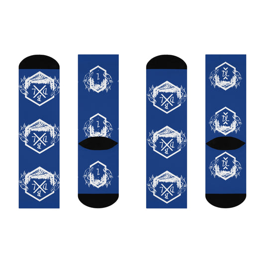 Dirty Boys Lifestyle Fishing Logo Crew Socks | Outdoor Graphic Cushioned Unisex