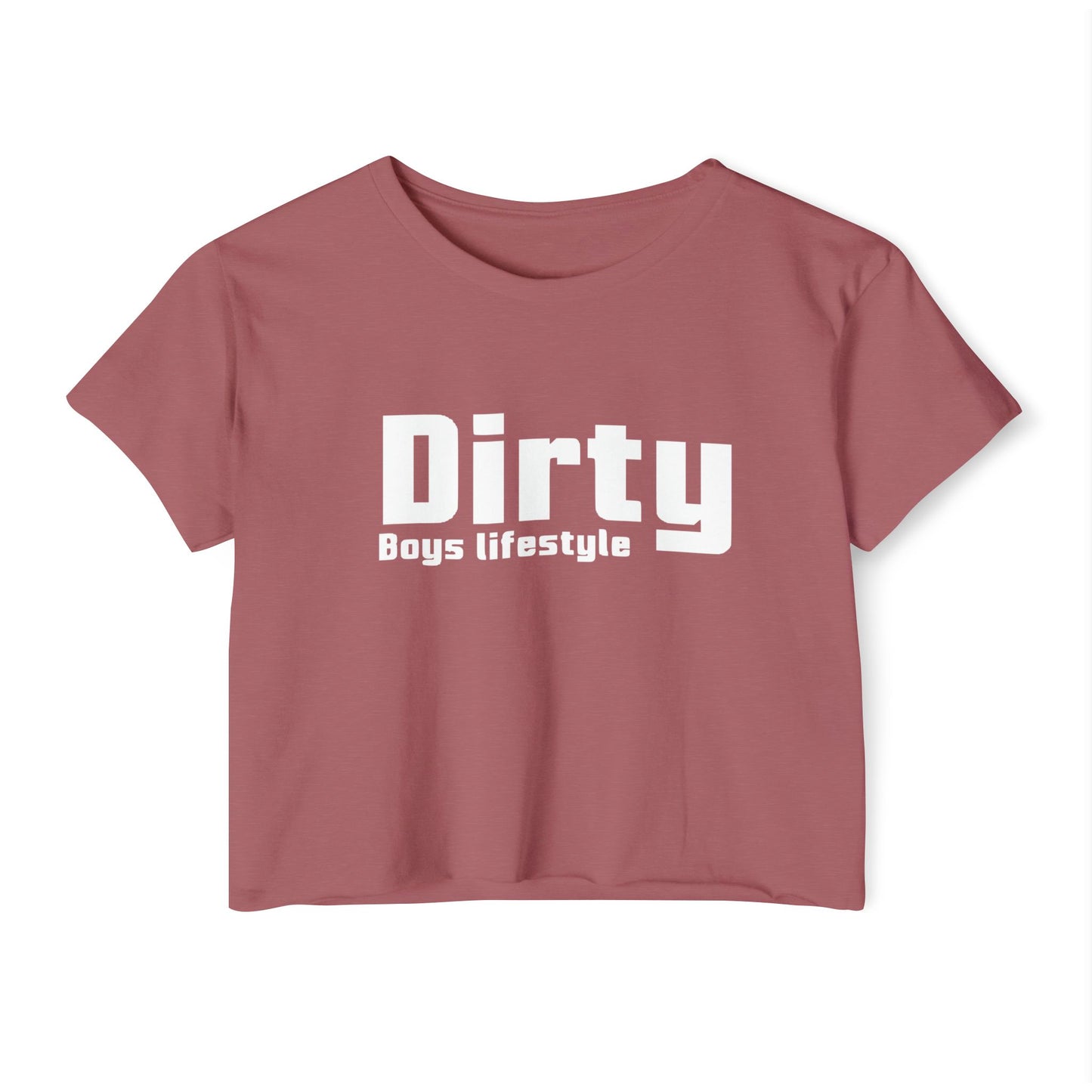 Dirty Boys Lifestyle Logo Crop Top | Women’s Graphic Shirt
