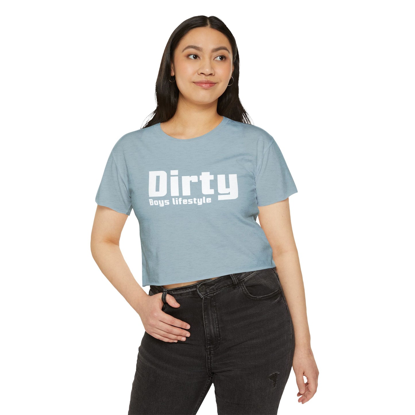 Dirty Boys Lifestyle Logo Crop Top | Women’s Graphic Shirt