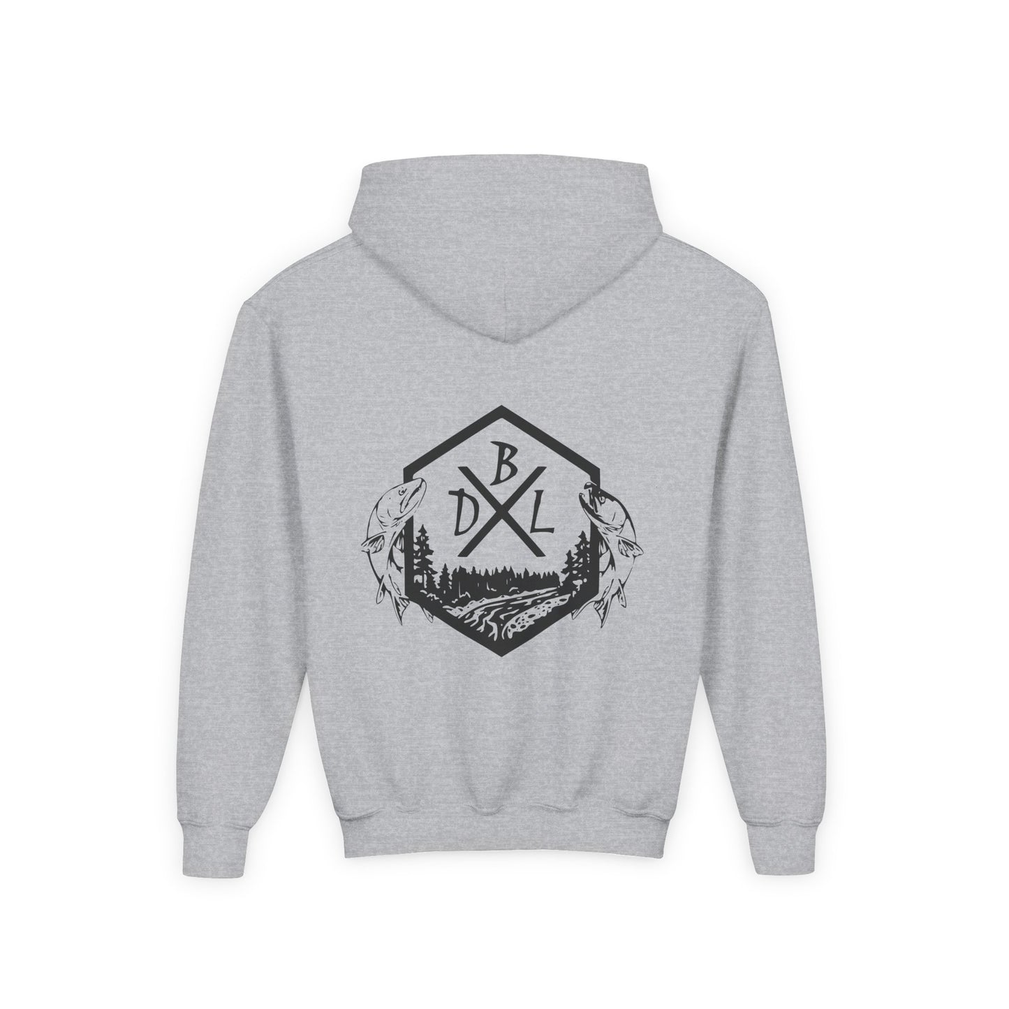 Dirty Boys Lifestyle “DBL Fish” Youth Hoodie | Kids Outdoor Graphic Sweatshirt