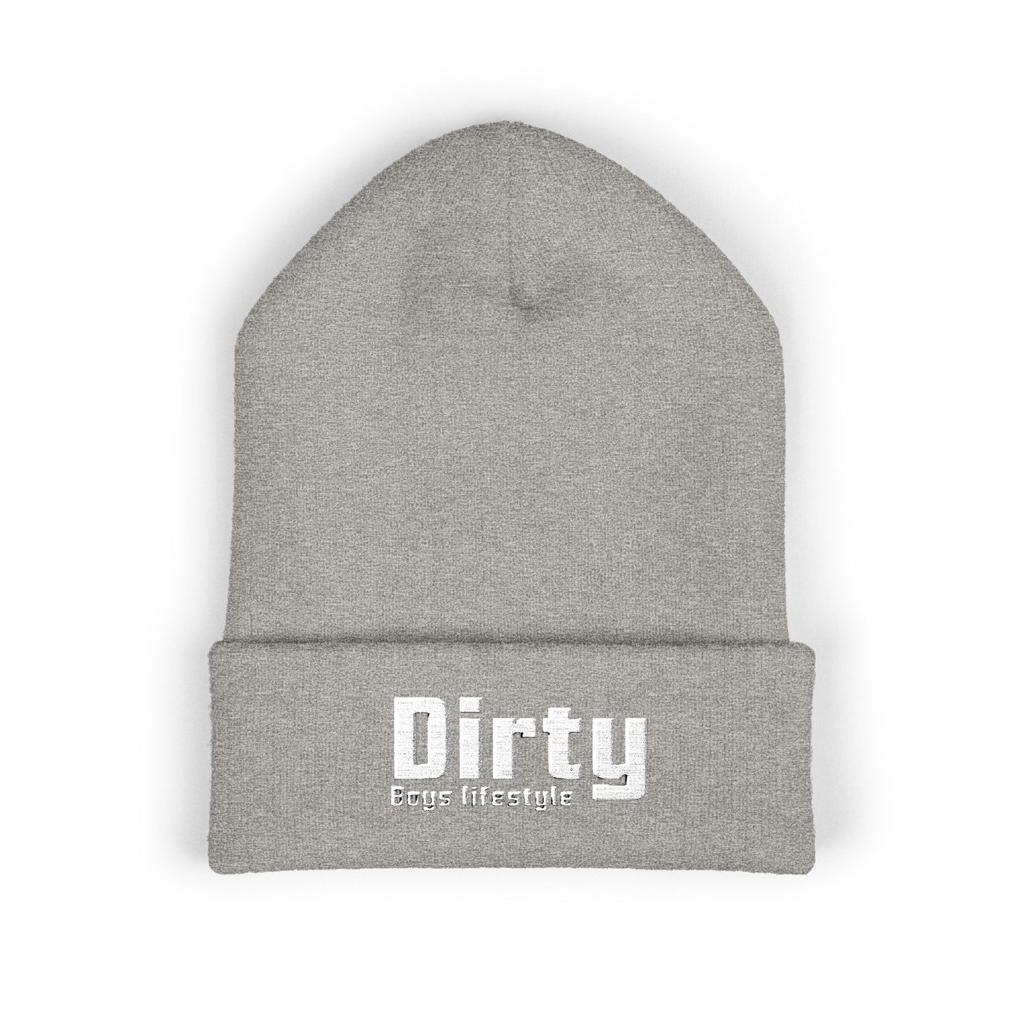Dirty Boys Lifestyle Classic Cuffed Beanie | Embroidered Logo Knit Hat