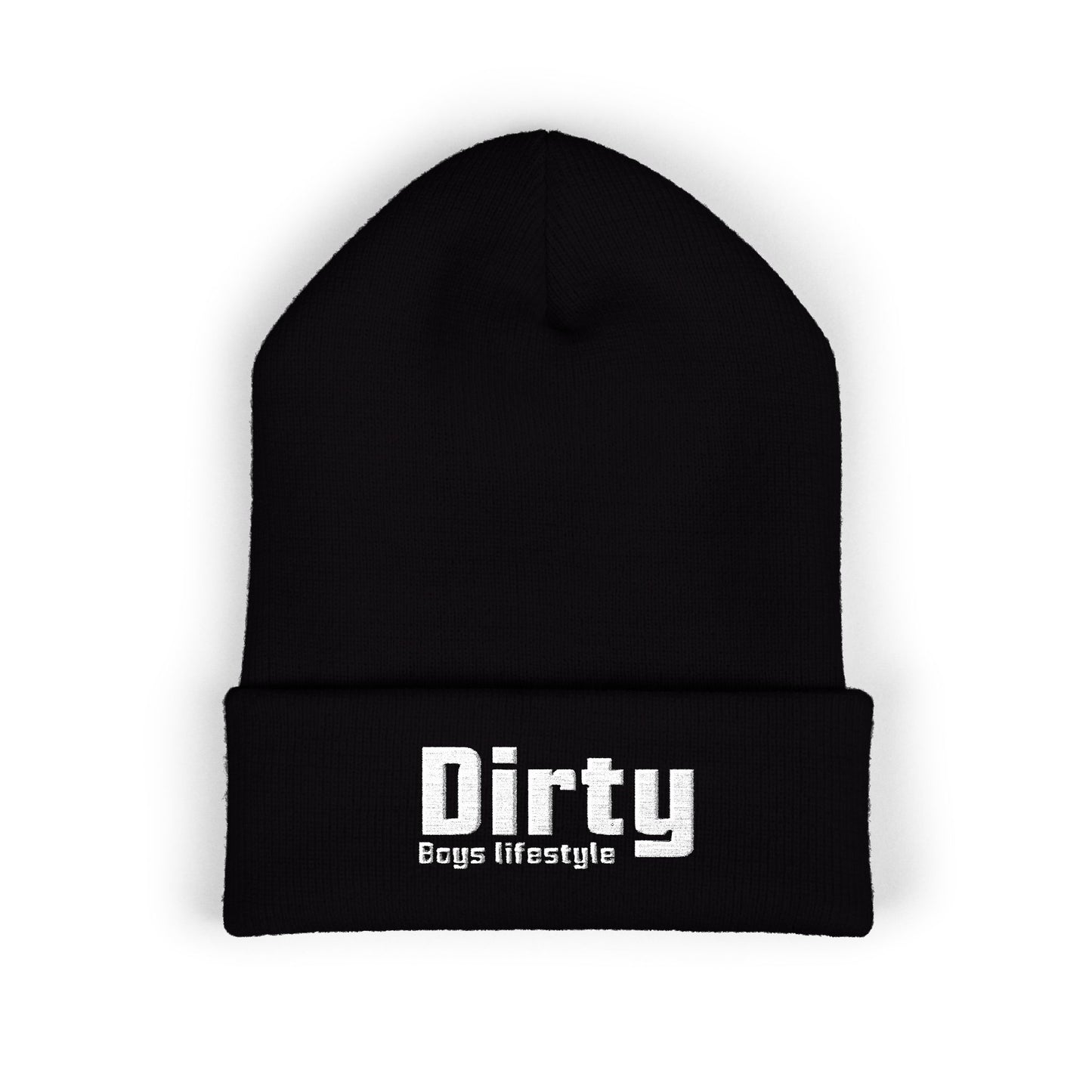 Dirty Boys Lifestyle Classic Cuffed Beanie | Embroidered Logo Knit Hat