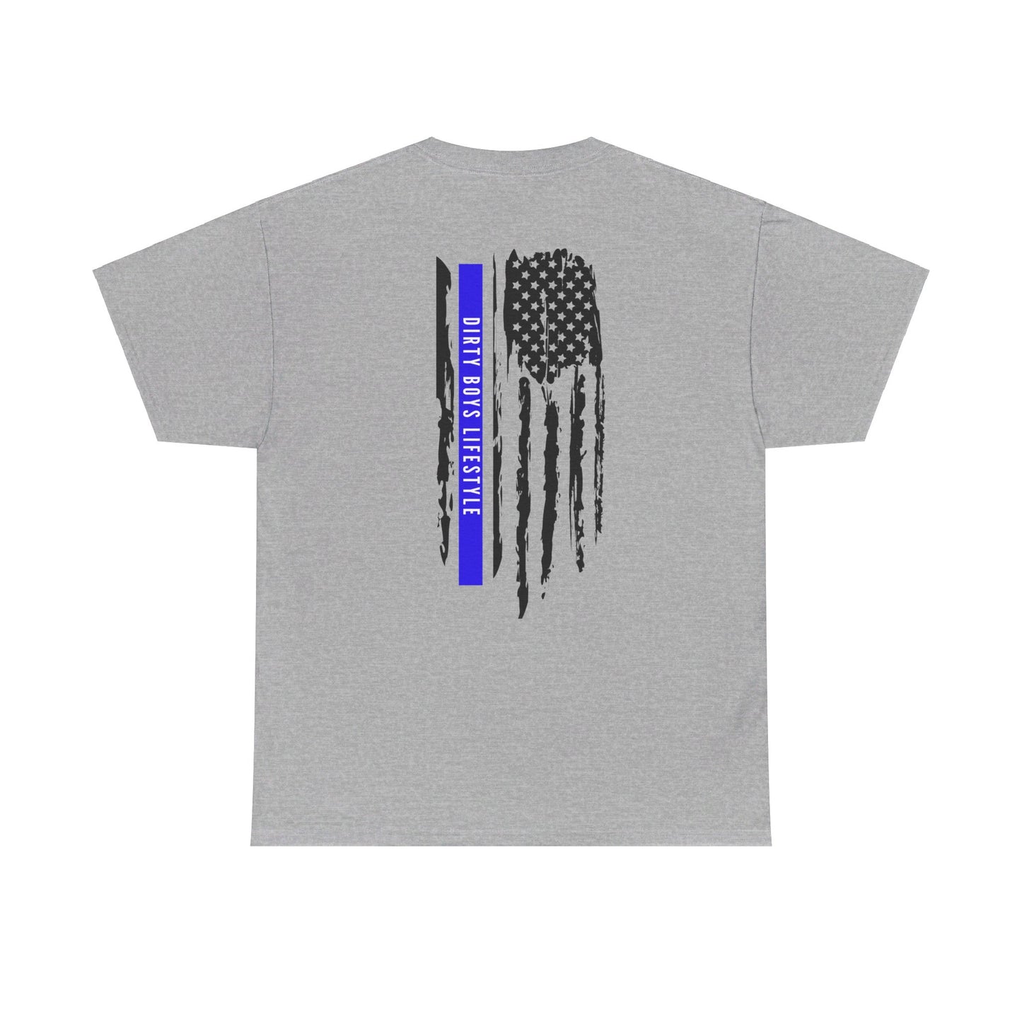 Blue Line Flag Unisex Heavy Cotton Tee