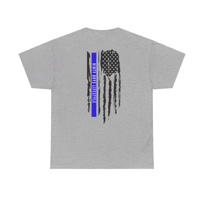 Blue Line Flag Unisex Heavy Cotton Tee