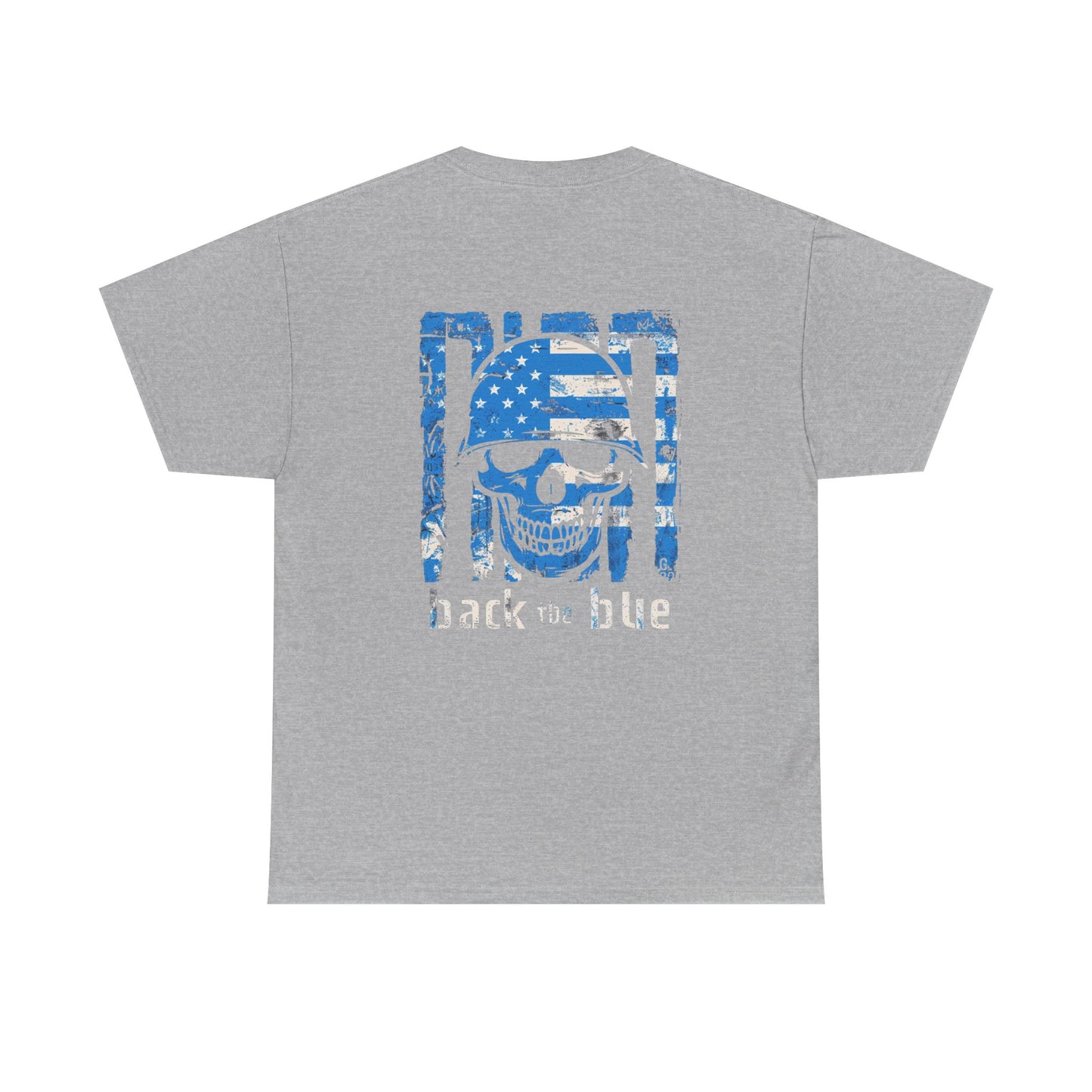 Dirty Boys Lifestyle “Back the Blue” Skull Tee | Unisex Patriotic Police Support Shirt