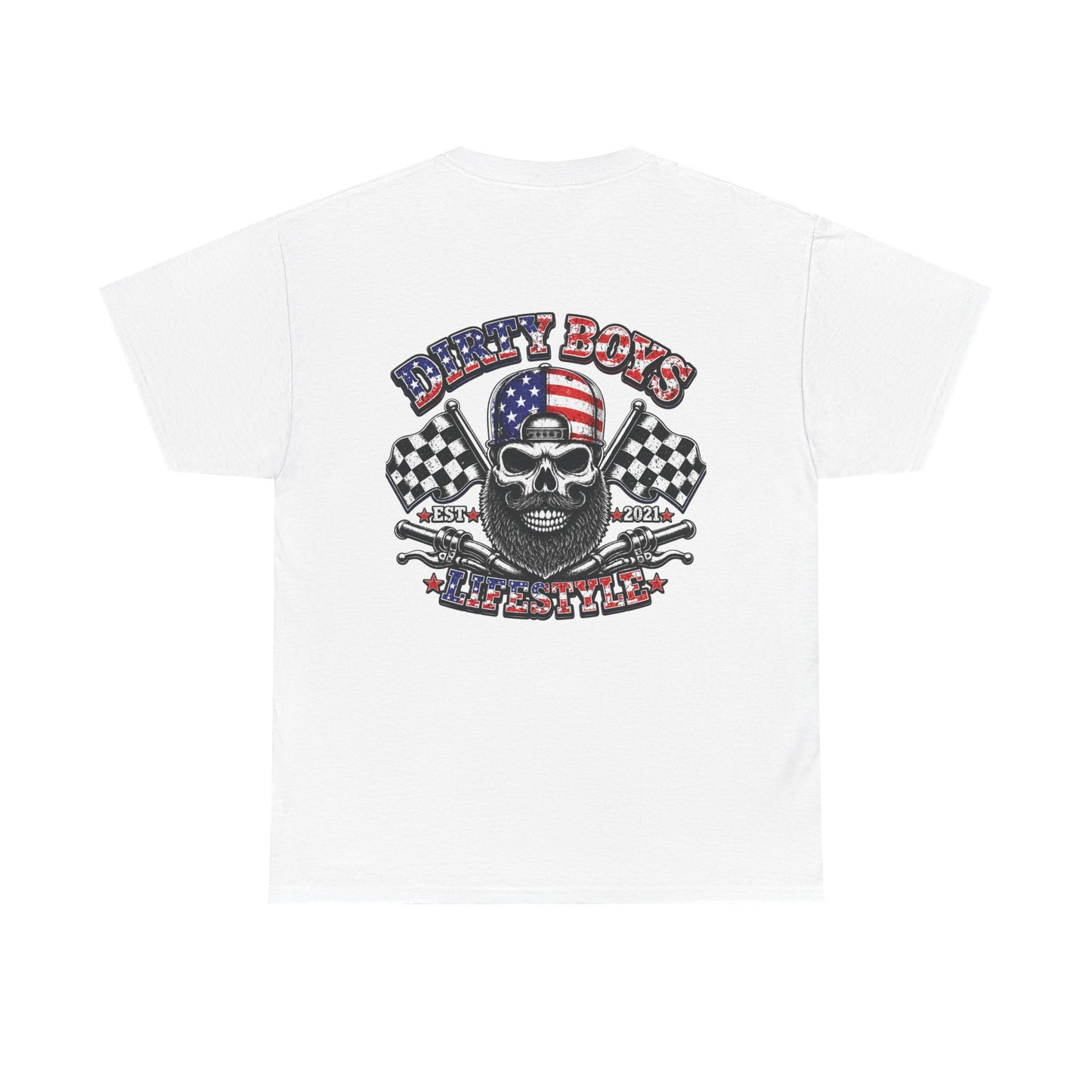 DBL Skull & Flags Tee | Motocross Racing T-Shirt
