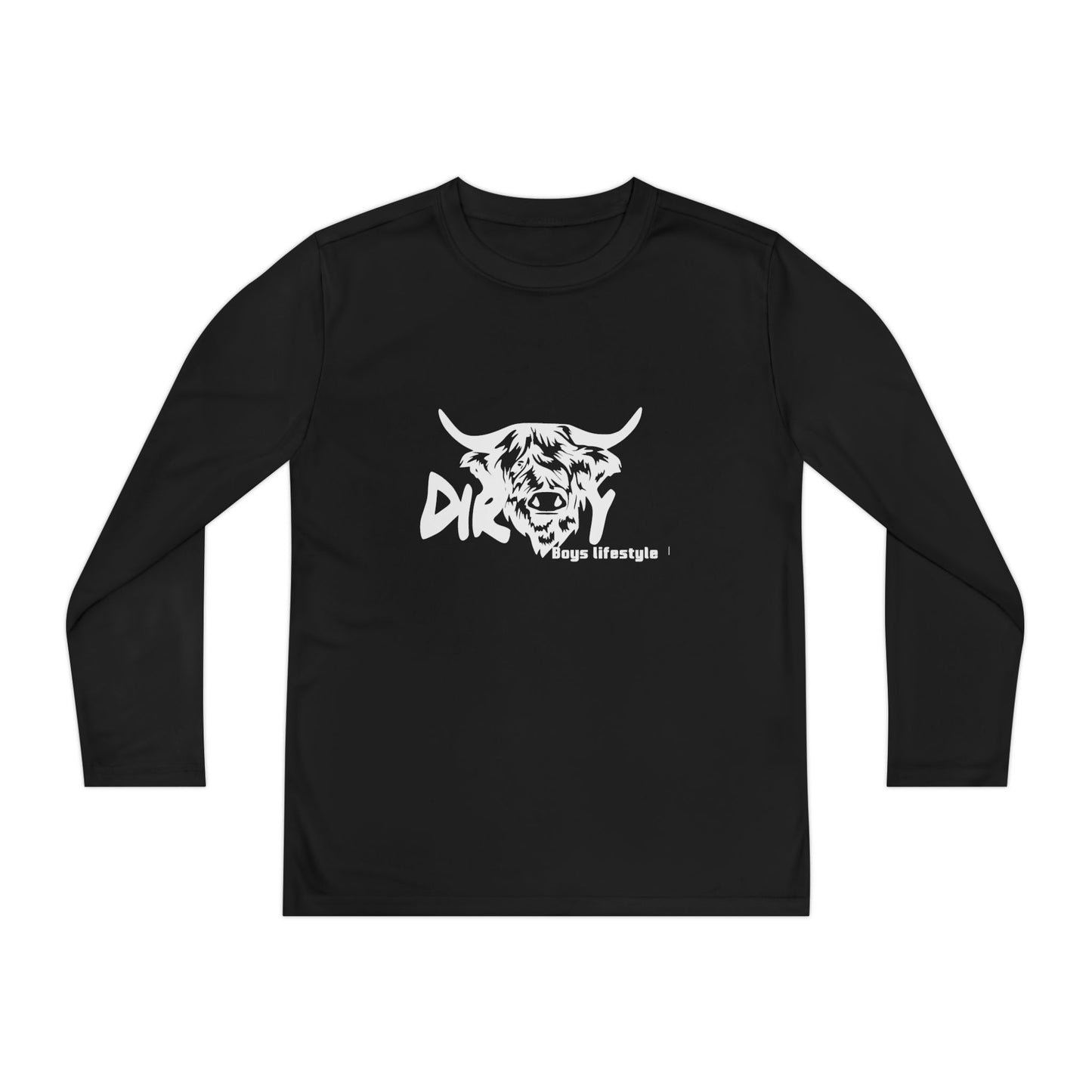 Dirty Boys Lifestyle “Dirty Cow” Youth Long Sleeve Tee | Kids Performance Shirt