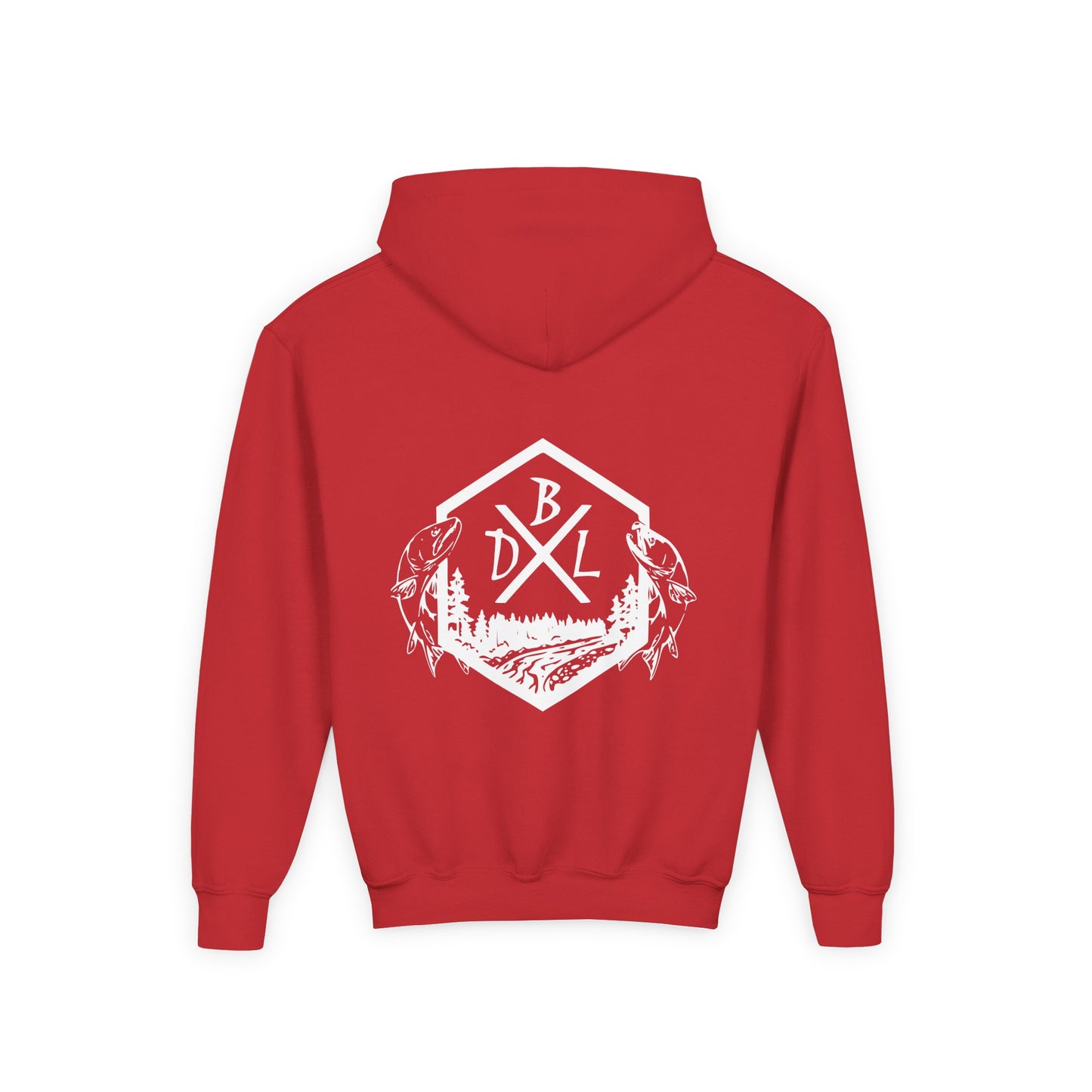 Dirty Boys Lifestyle “DBL Fish” Youth Hoodie | Kids Outdoor Graphic Sweatshirt