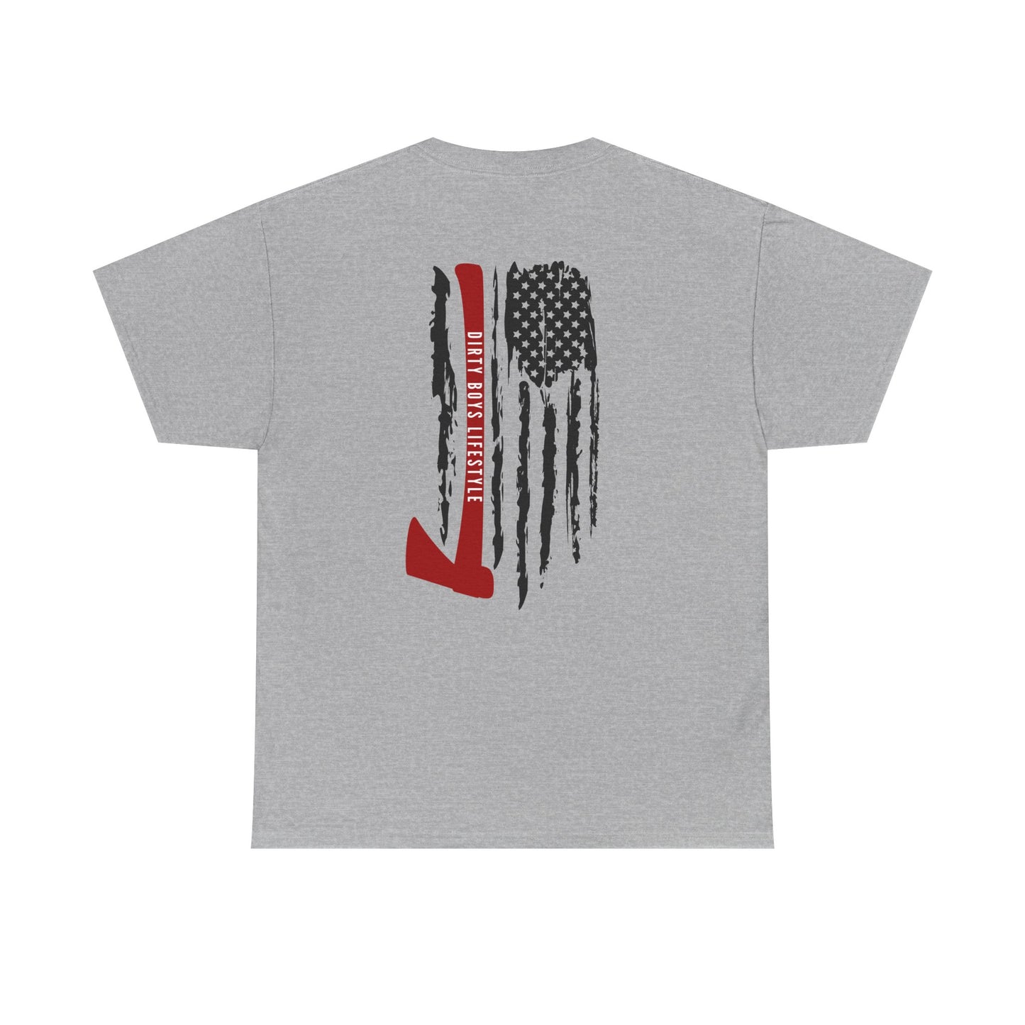 Dirty Boys Lifestyle “Red Line Flag” Tee | Unisex Patriotic Firefighter Shirt