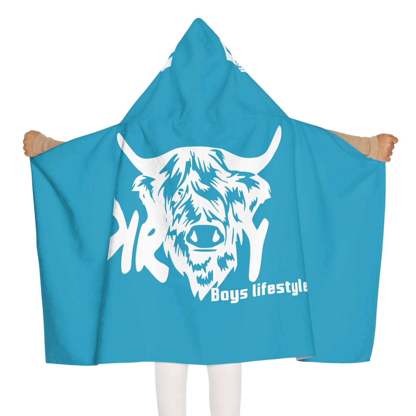 Dirty Boys Lifestyle “Dirty Cow” Youth Hooded Towel | Kids Bath & Pool Wrap