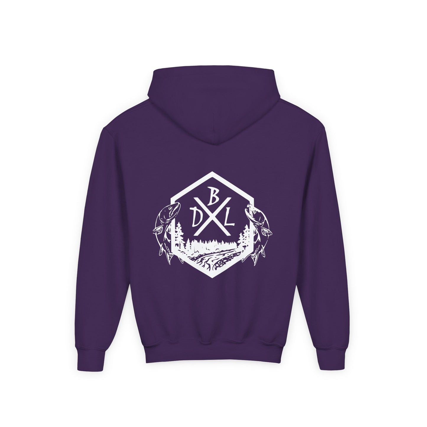 Dirty Boys Lifestyle “DBL Fish” Youth Hoodie | Kids Outdoor Graphic Sweatshirt