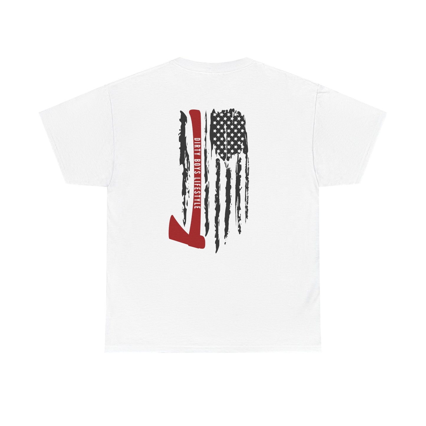 Dirty Boys Lifestyle “Red Line Flag” Tee | Unisex Patriotic Firefighter Shirt