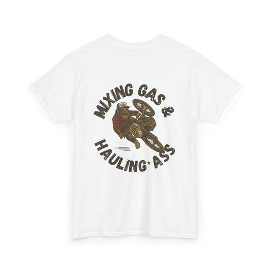 Dirty Boys Lifestyle “Mixing Gas & Hauling Ass” Tee | Unisex Moto Graphic Shirt