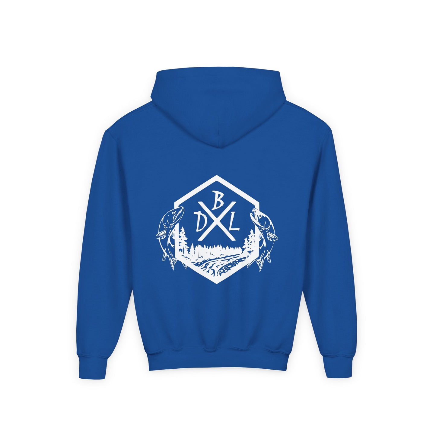 Dirty Boys Lifestyle “DBL Fish” Youth Hoodie | Kids Outdoor Graphic Sweatshirt