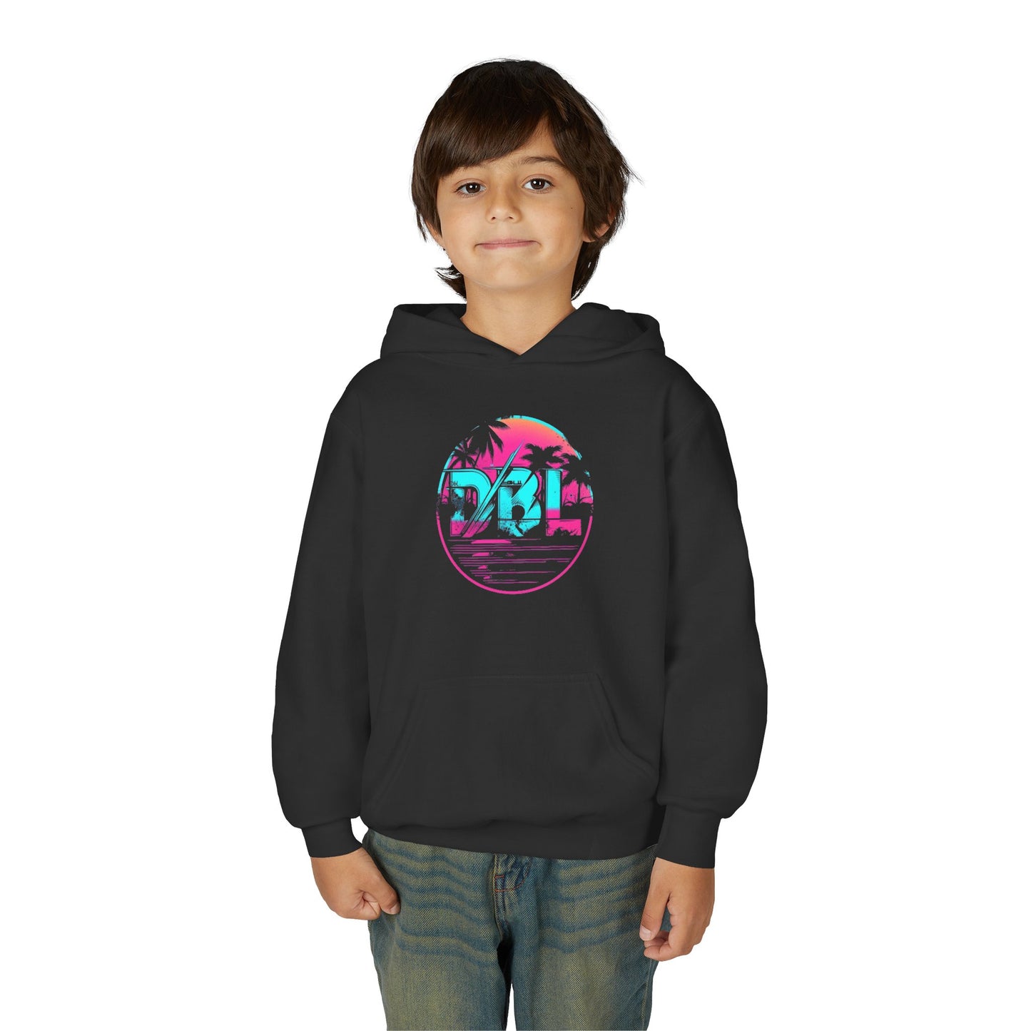 Dirty Boys Lifestyle “Miami Vice” Youth Hoodie | Kids Retro Graphic Sweatshirt