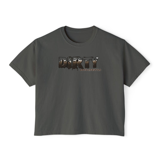 Dirty Boys Lifestyle Women’s Crop Tee | “DIRTY” Graphic Shirt