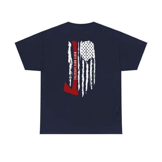 DBL Firefighter Flag Heavy Cotton Tee