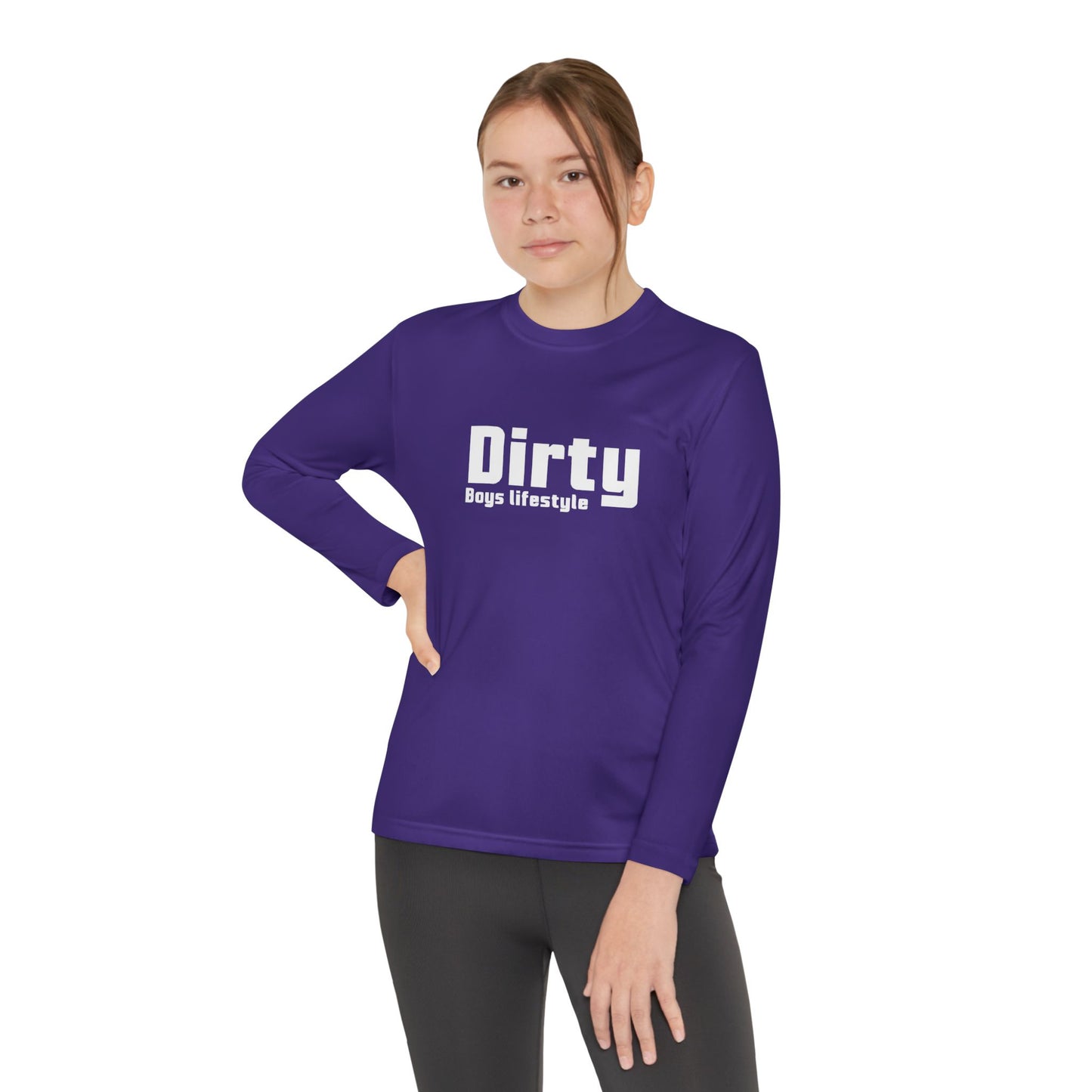 Dirty Boys Lifestyle Logo Youth Long Sleeve Tee | Kids Performance Shirt