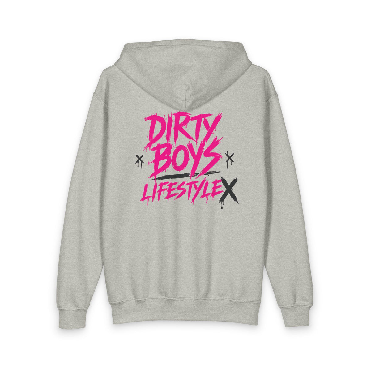 Youth Zipped Hoodie — "Dirty Boyz Lifestyle" Graphic Zip-Up